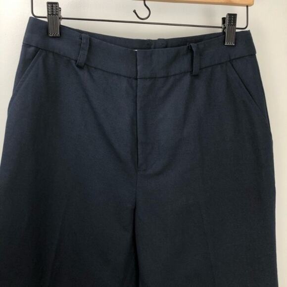 NWT FRAME Denim Navy Side Slit Crop Trouser Sz 6 - Picture 4 of 9